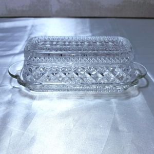 Vintage 1960's, Anchor Hocking, Wexford Pattern, Butter Dish w/ Cover